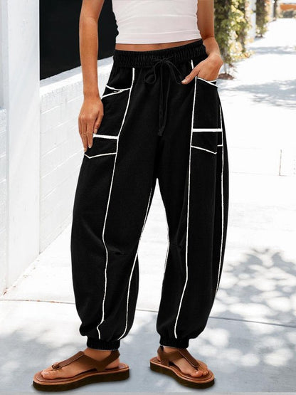 Women Plain Long Pants Vintage Spring/Fall Trousers