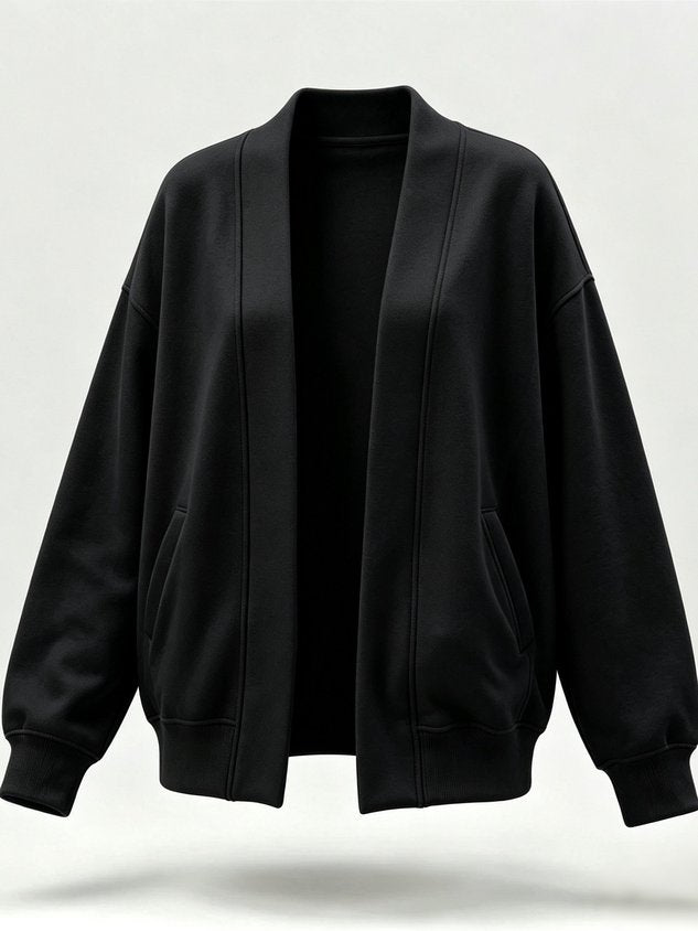 Women Spring/Fall Outerwear Casual Plain Long Sleeve Jacket
