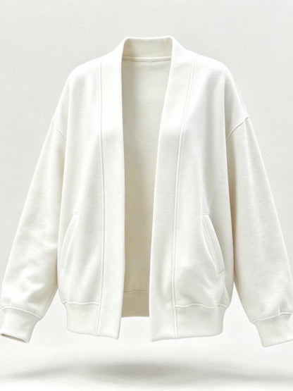 Women Spring/Fall Outerwear Casual Plain Long Sleeve Jacket